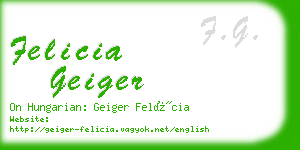 felicia geiger business card